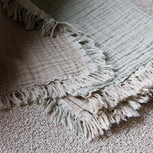 Load image into Gallery viewer, COLLECT | COTTON THROW, Cloud & Slate