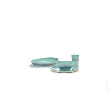 Load image into Gallery viewer, Feast / SERVING PLATE S BLUE SWIRL B