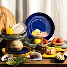 Load image into Gallery viewer, Feast / SALAD BOWL BLUE SWIRL
