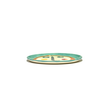 Load image into Gallery viewer, Feast / SERVING PLATE AZURE PEPPER GOLD
