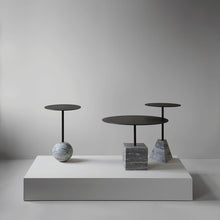 Load image into Gallery viewer, KNOCKOUT SIDE TABLE, ROUND / TRAVERTINE
