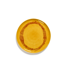 Load image into Gallery viewer, Feast / SERVING PLATE YELLOW SWIRL RED
