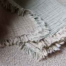 Load image into Gallery viewer, COLLECT | COTTON THROW, Cloud &amp; Milk
