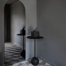 Load image into Gallery viewer, KNOCKOUT SIDE TABLE, ROUND / TRAVERTINE
