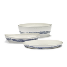 Load image into Gallery viewer, Feast / SALAD BOWL BLUE SWIRL

