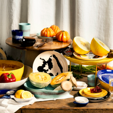 Load image into Gallery viewer, Feast / SERVING PLATE L BLUE PEPPER WHITE
